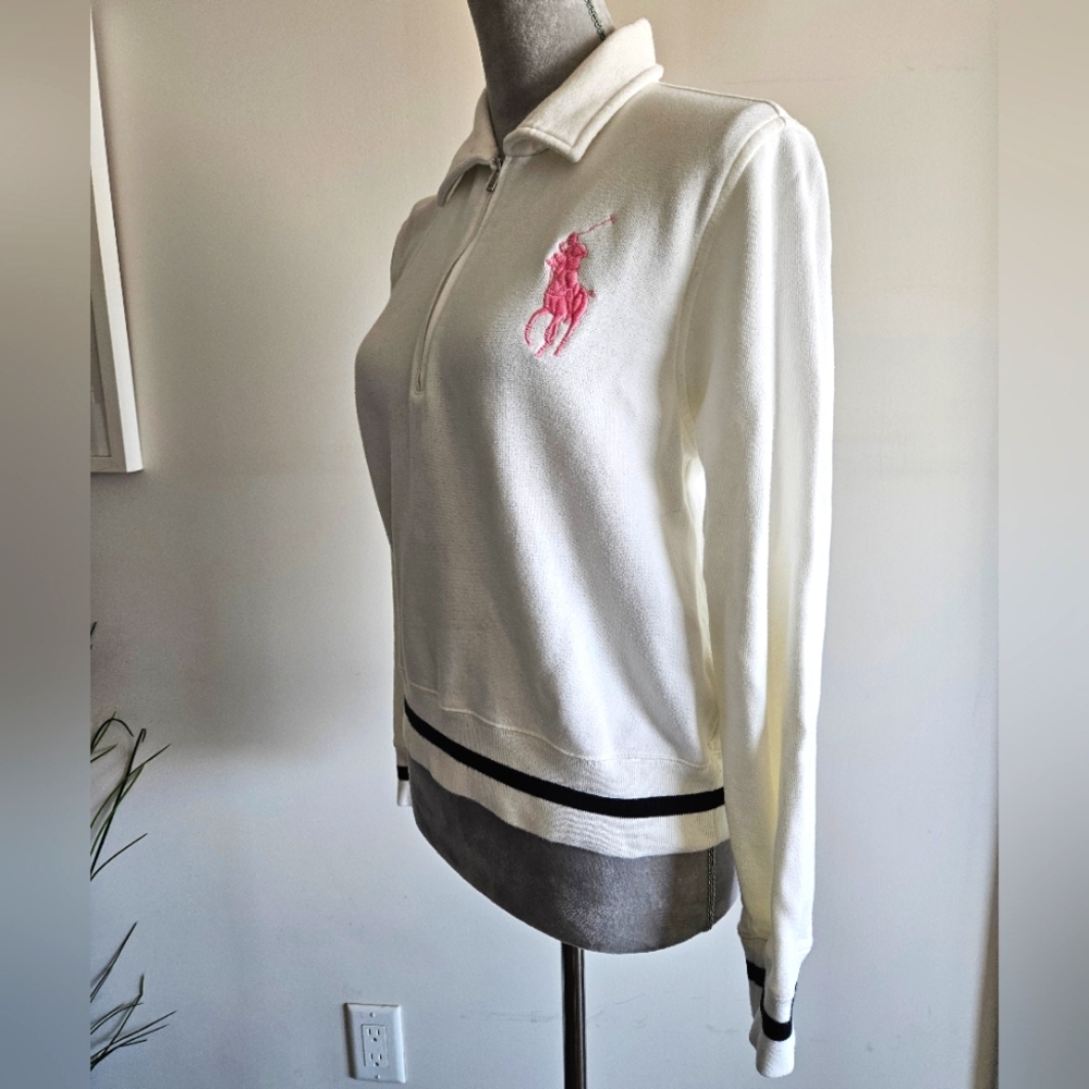 RL BLACK LABEL - Pink Polo Sweatshirt White - Picture 6 of 13